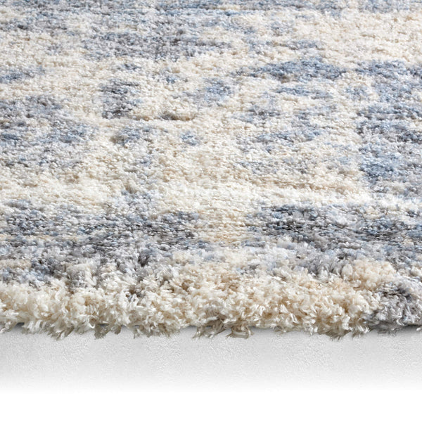 Jaipur Living Jaipur Living Harmony Plush Shag Runner Rug Abstract Gray Blue Polypropylene Hallway RUG143209