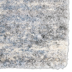 Jaipur Living Jaipur Living Harmony Plush Shag Runner Rug Abstract Gray Blue Polypropylene Hallway RUG143209