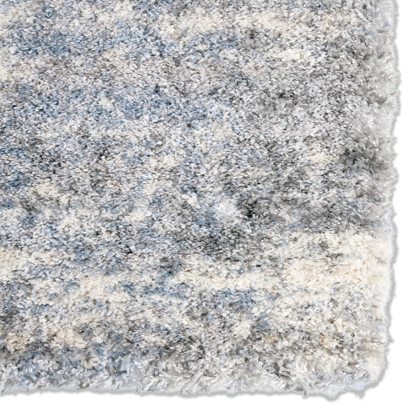 Jaipur Living Jaipur Living Harmony Plush Shag Runner Rug Abstract Gray Blue Polypropylene Hallway RUG143209