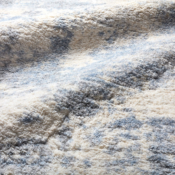 Jaipur Living Jaipur Living Harmony Plush Shag Runner Rug Abstract Gray Blue Polypropylene Hallway RUG143209