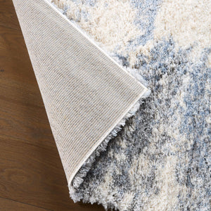 Jaipur Living Jaipur Living Harmony Plush Shag Runner Rug Abstract Gray Blue Polypropylene Hallway RUG143209