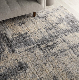 Jaipur Living Jaipur Living Serenade Abstract Shag Rug Plush Polypropylene Pile for Modern Spaces 7'6"X9'6" RUG143217