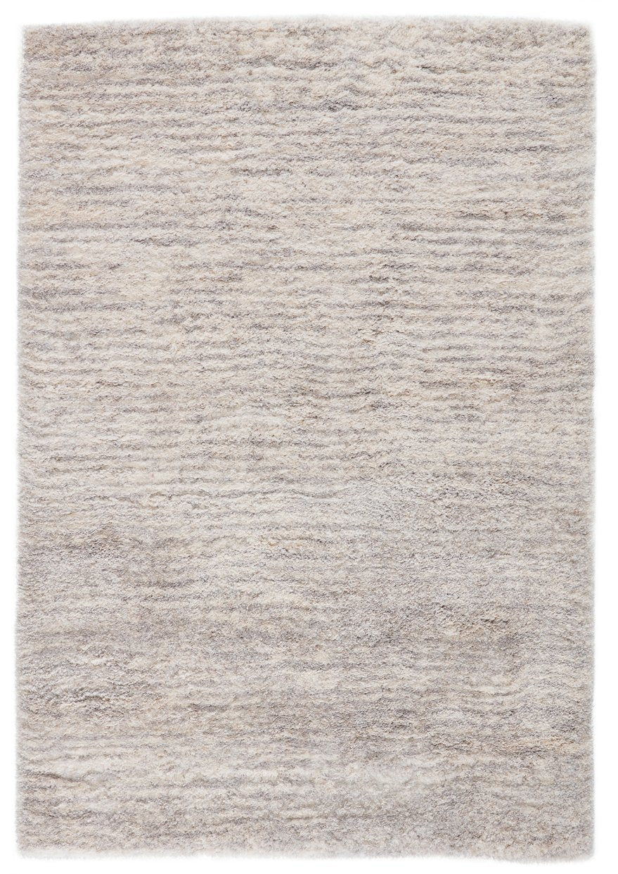 Jaipur Living Lyra Staves Lyr05 Powerloomed Machinemade 100% Polypropylene Shag Stripes Indoor Rug Light Gray, Cream 100% Polypropylene Rug159152