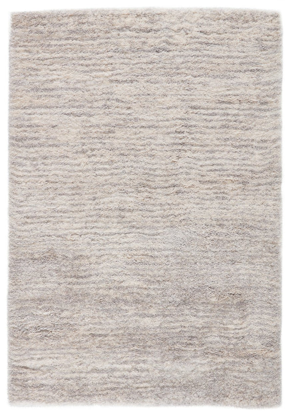 Jaipur Living Lyra Staves Lyr05 Powerloomed Machinemade 100% Polypropylene Shag Stripes Indoor Rug Light Gray, Cream 100% Polypropylene Rug159152