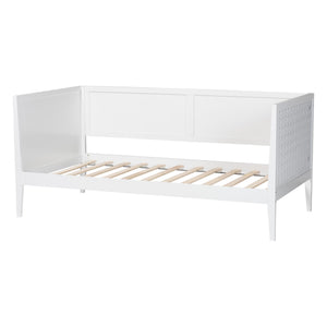 Baxton Studio Lara Rubberwood Twin Daybed Geometric Laser Cut Platform for Kids Room