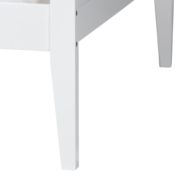 Baxton Studio Lara Rubberwood Twin Daybed Geometric Laser Cut Platform for Kids Room