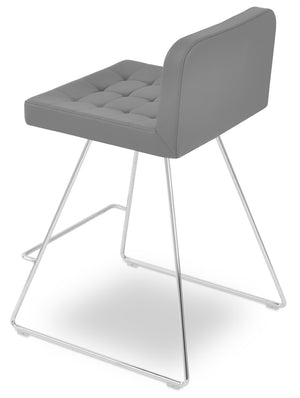 Soho Concept Pera Wire Barstools & Counterstools With Premium Fabrics - Stylish, Durable Design With 10-year Warranty Grey  Soho-concept-dining-chair-08888