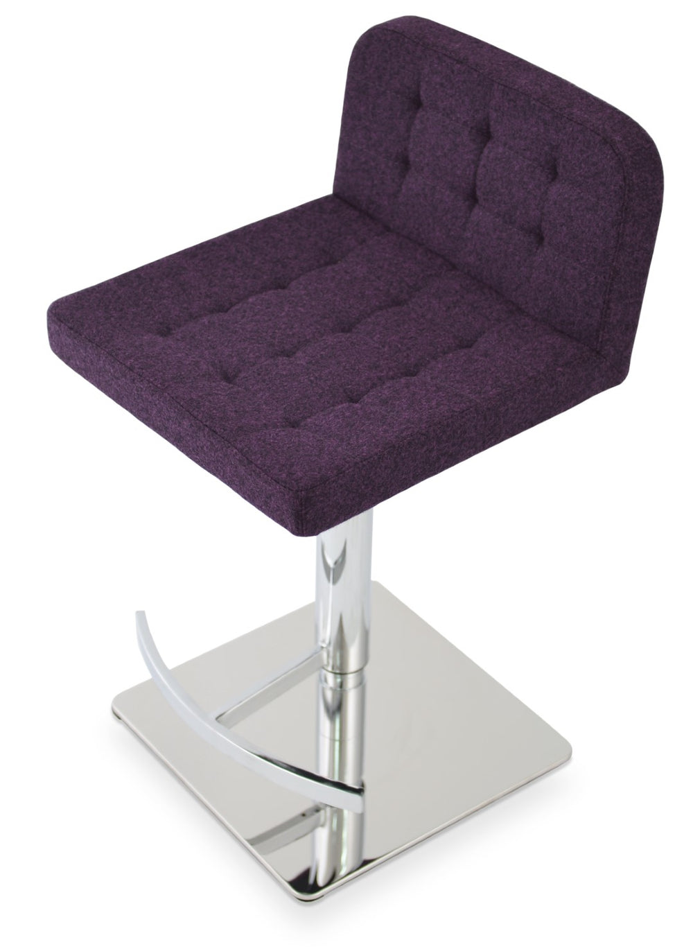Soho Concept Patara Adjustable Piston Stool With Full Footrest - Premium Camira Wool Fabric & 10-year Warranty   Soho-concept-dining-chair-08890