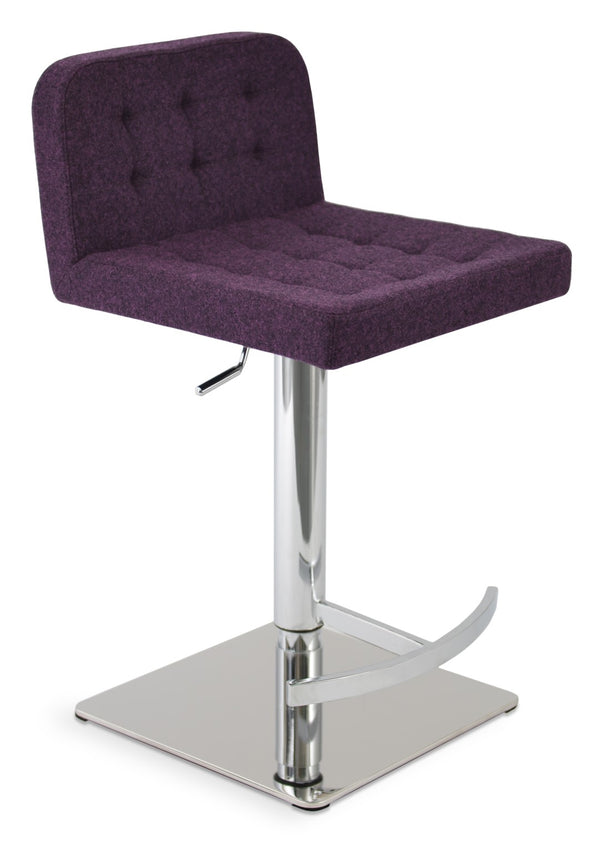 Soho Concept Patara Adjustable Piston Stool With Full Footrest - Premium Camira Wool Fabric & 10-year Warranty   Soho-concept-dining-chair-08889