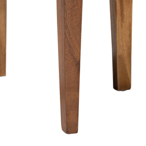 Bali & Pari Larissa Solid Suar Wood Dining Chair Handcrafted Sculptural Organic