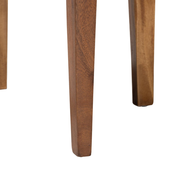 Bali & Pari Larissa Solid Suar Wood Dining Chair Handcrafted Sculptural Organic