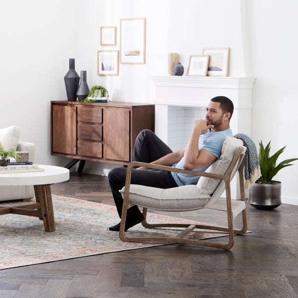 Burr Chair Salt Flat - Burr Chair Buttercream SFBURRCHR00WT Malouf