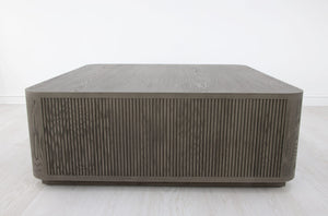 Zeugma Lena Modern Dark Grey Square Coffee Table - Solid Wood, 48”X48”, No Assembly, 200lb Capacity  Solid Wood Lena Coffee Table