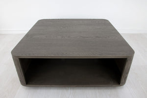 Zeugma Lena Modern Dark Grey Square Coffee Table - Solid Wood, 48”X48”, No Assembly, 200lb Capacity  Solid Wood Lena Coffee Table