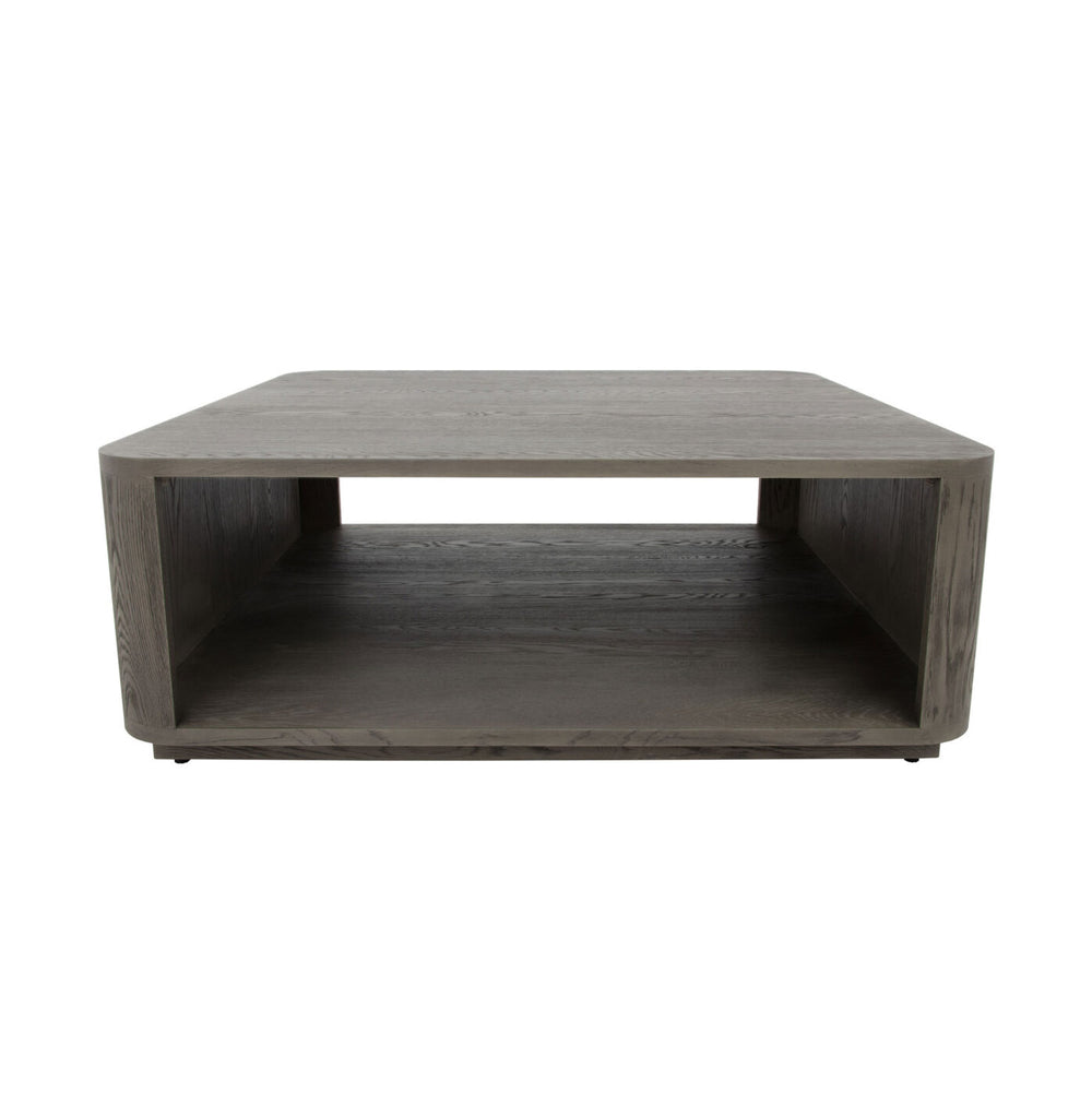 Zeugma Lena Modern Dark Grey Square Coffee Table - Solid Wood, 48”X48”, No Assembly, 200lb Capacity  Solid Wood Lena Coffee Table