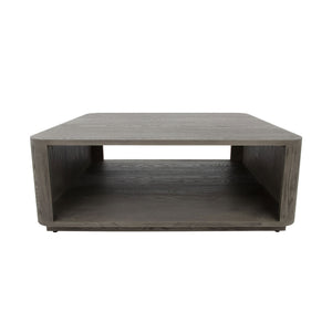 Zeugma Lena Modern Dark Grey Square Coffee Table - Solid Wood, 48”X48”, No Assembly, 200lb Capacity  Solid Wood Lena Coffee Table