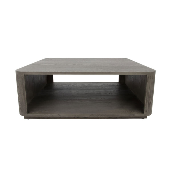 Zeugma Lena Modern Dark Grey Square Coffee Table - Solid Wood, 48”X48”, No Assembly, 200lb Capacity  Solid Wood Lena Coffee Table