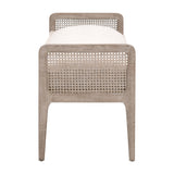 Leone Bench LiveSmart Gellar-Linen, Natural Gray Oak, Cane 6698.LGLIN/NG Essentials for Living