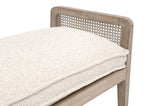 Leone Bench LiveSmart Gellar-Linen, Natural Gray Oak, Cane 6698.LGLIN/NG Essentials for Living