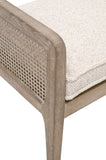 Leone Bench LiveSmart Gellar-Linen, Natural Gray Oak, Cane 6698.LGLIN/NG Essentials for Living