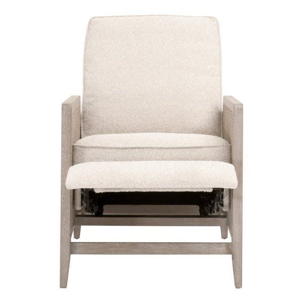Essentials For Living Leone Recliner: Casual Elegance Meets Everyday Comfort With High-performance Upholstery & Style Livesmart Gellar,Linen,Natural Gray Oak,Cane Solid Oak Wood,Rattan 6696.Lglin/Ng