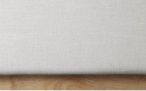 Logan Cream Linen Textured Fabric Full Bed LoganCream-F Meridian Furniture