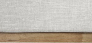 Logan Cream Linen Textured Fabric King Bed LoganCream-K Meridian Furniture