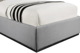 Logan Grey Linen Textured Fabric Twin Bed LoganGrey-T Meridian Furniture