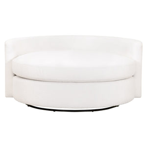 Essentials for Living Lourne Grand Swivel Sofa Chair 6644.BOU-SNO Performance Boucle Snow
