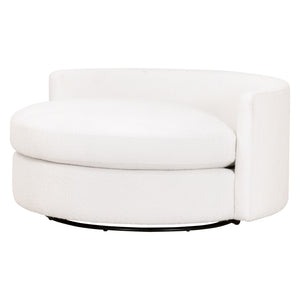 Essentials for Living Lourne Grand Swivel Sofa Chair 6644.BOU-SNO Performance Boucle Snow