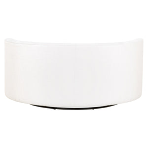 Essentials for Living Lourne Grand Swivel Sofa Chair 6644.BOU-SNO Performance Boucle Snow