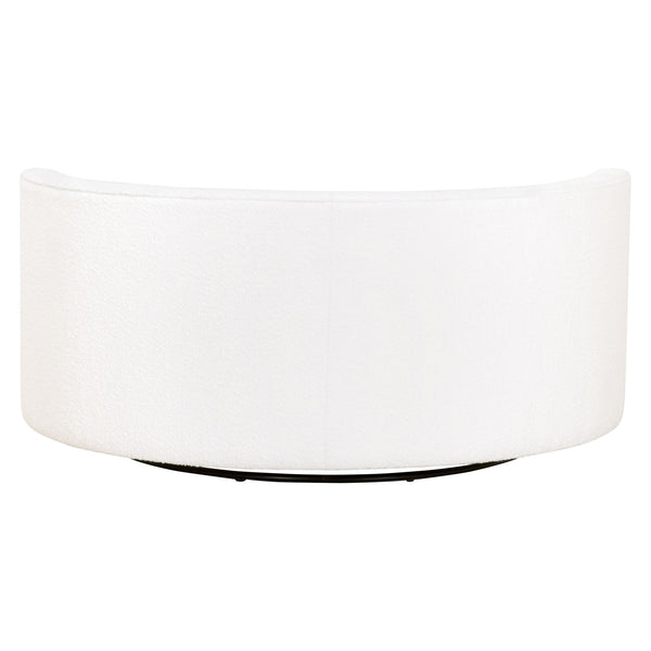 Essentials for Living Lourne Grand Swivel Sofa Chair 6644.BOU-SNO Performance Boucle Snow