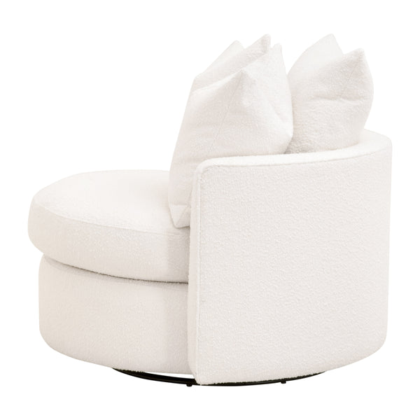 Lourne Petite Swivel Sofa Chair LiveSmart Boucle-Snow 6644-P.BOU-SNO Essentials for Living