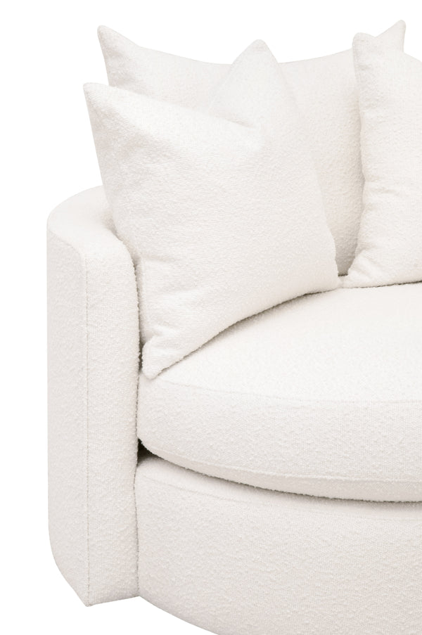 Lourne Petite Swivel Sofa Chair LiveSmart Boucle-Snow 6644-P.BOU-SNO Essentials for Living