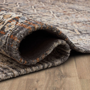 Karastan Rugs Zula Luanda Machine Woven Printed Polyester Area Rug Slate 8' x 10'