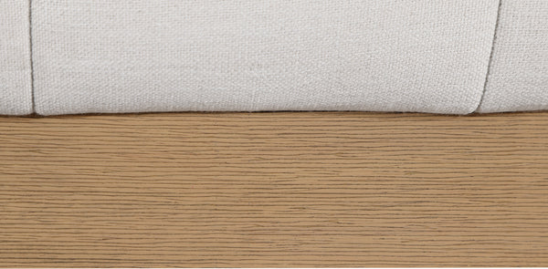 Lucia Cream Linen Textured Fabric King Bed LuciaCream-K Meridian Furniture