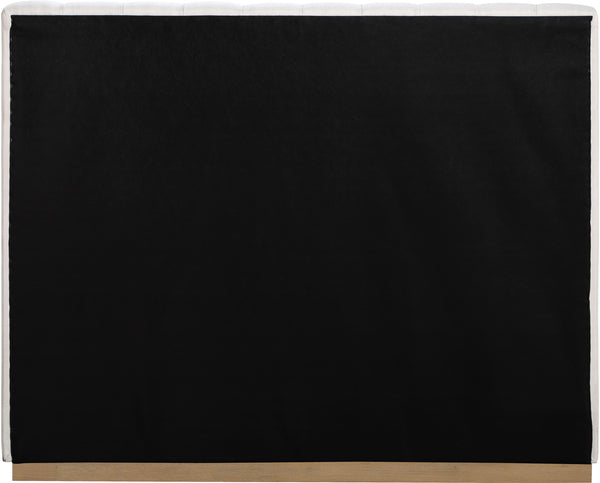 Lucia Cream Linen Textured Fabric Queen Bed LuciaCream-Q Meridian Furniture