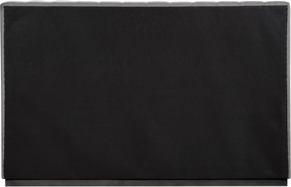 Lucia Grey Linen Textured Fabric King Bed LuciaGrey-K Meridian Furniture