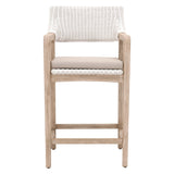 Essentials for Living Lucia Counter Stool 6810CS.WTR/LGRY/NG White Rattan, Light Gray, Natural Gray Mahogany