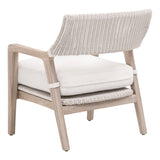 Essentials for Living Lucia Outdoor Club Chair 6811.PW/WHT/GT Pure White Synthetic Wicker, Performance White Speckle, Gray Teak