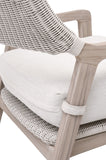 Essentials for Living Lucia Outdoor Club Chair 6811.PW/WHT/GT Pure White Synthetic Wicker, Performance White Speckle, Gray Teak