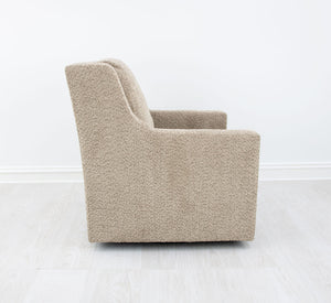 Zeugma Luna Swivel Chair In Desert Dune Velvet - 360-degree Comfort With Channel Tufting & Foam Padding   Nc6102 Luna Desert