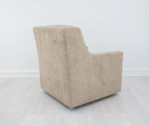 Zeugma Luna Swivel Chair In Desert Dune Velvet - 360-degree Comfort With Channel Tufting & Foam Padding   Nc6102 Luna Desert