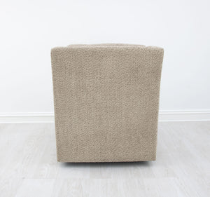 Zeugma Luna Swivel Chair In Desert Dune Velvet - 360-degree Comfort With Channel Tufting & Foam Padding   Nc6102 Luna Desert