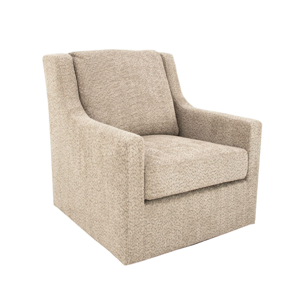 Zeugma Luna Swivel Chair In Desert Dune Velvet - 360-degree Comfort With Channel Tufting & Foam Padding   Nc6102 Luna Desert
