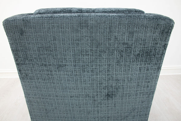 Zeugma Luna Swivel Chair In Aegean Blue Green Velvet - 360° Rotation, Luxurious Design, Fully Assembled Comfort   Nc6102 Luna Aegean