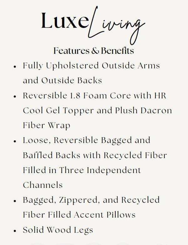 Fusion Elise Ink Sofa: Luxe Living Collection With Comfortable Foam Cushions And Stylish Contrasting Pillows Grey Sw ,100% Polyester 7000-00kp Elise Ink Sofa