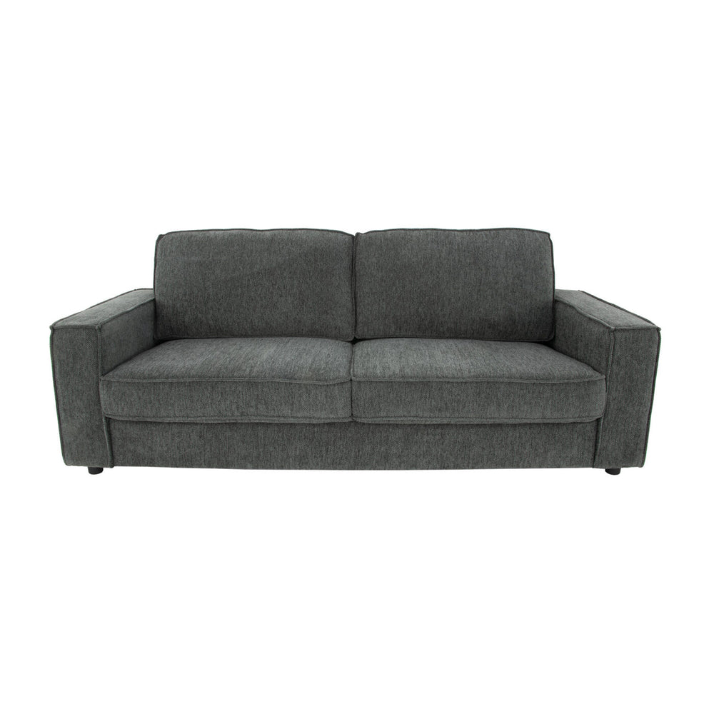Zeugma Lyle Sofa - Stylish Dark Grey Fabric Couch With Spring Coil System & Dense Foam For Ultimate Comfort   Lyle Sofa Grey
