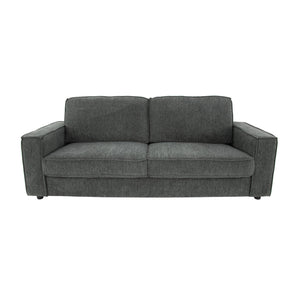 Zeugma Lyle Sofa - Stylish Dark Grey Fabric Couch With Spring Coil System & Dense Foam For Ultimate Comfort   Lyle Sofa Grey