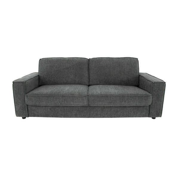 Zeugma Lyle Sofa - Stylish Dark Grey Fabric Couch With Spring Coil System & Dense Foam For Ultimate Comfort   Lyle Sofa Grey